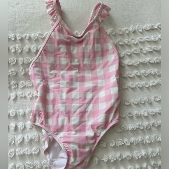 Ralph Lauren Baby Girl's Gingham One-Piece Swimsuit 9 Mo. - Picture 4 of 5